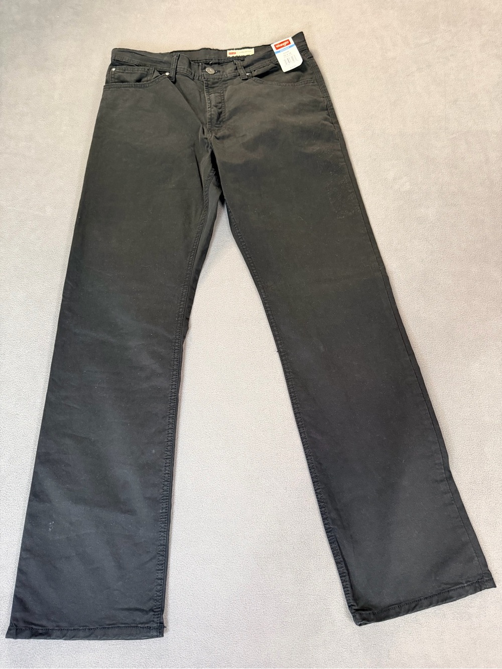 Wrangler Men’s Black Straight Leg Cotton Pants- Size 32x32-NWT